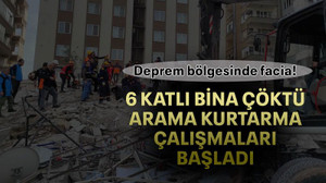 6 katlı bina çöktü, arama kurtarma çalışmaları başladı